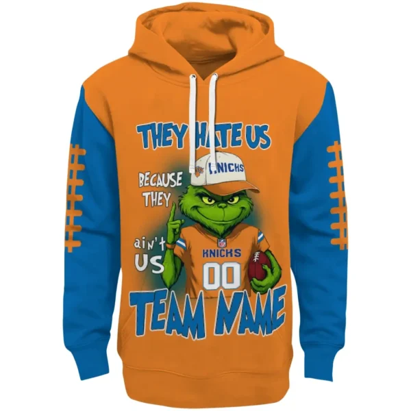 New York Knicks Hoodie Custom Grinch Fierce Blue Best Selling