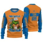 New York Knicks Sweater Personalized Grinch Fierce Blue Best Selling