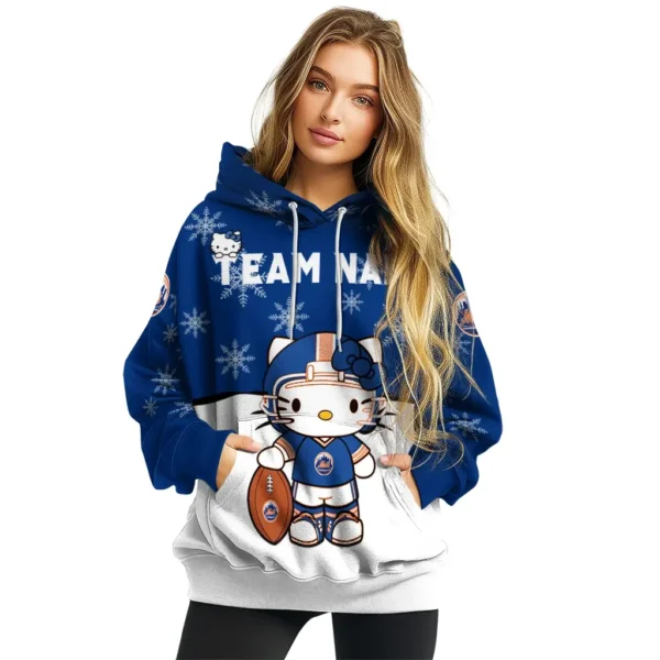 New York Mets Hoodie Custom Hello Kitty Blue High Quality