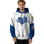 New York Mets Hoodie Customized Scribble Heart Blue White Best Selling