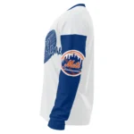 New York Mets Sweater Personalized Heart Sketch Blue White Best Selling