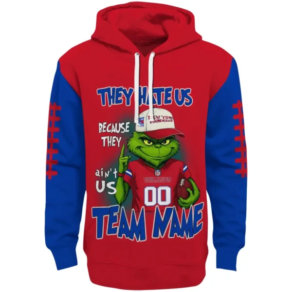 New York Rangers Hoodie Customized Grinch Fierce Blue Best Selling