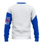 New York Rangers Sweater Customized Heart Sketch Blue White Best Selling