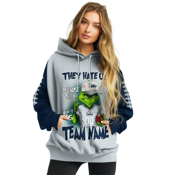 New York Yankees Hoodie Custom Grinch Fierce Navy High Quality