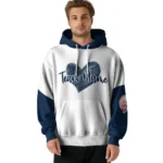 New York Yankees Hoodie Personalized Scribble Heart Navy White Best Selling