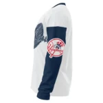 New York Yankees Sweater Custom Heart Sketch Navy White Best Selling