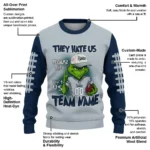 New York Yankees Sweater Personalized Grinch Fierce Navy Best Selling