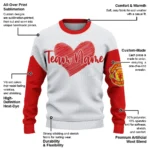 Newcastle United Sweater Custom Heart Sketch Blue White Best Selling