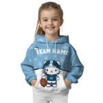 North Carolina Tar Heels Hoodie Custom Hello Kitty Light Blue Best Selling