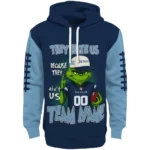North Carolina Tar Heels Hoodie Personalized Grinch Fierce Light Blue Best Selling