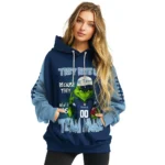 North Carolina Tar Heels Hoodie Personalized Grinch Fierce Light Blue Best Selling