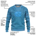 North Carolina Tar Heels Sweater Custom Tiger Pattern Best Selling