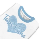 North Carolina Tar Heels Sweater Personalized Heart Sketch Light Blue White Best Selling