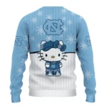 North Carolina Tar Heels Sweater Personalized Hello Kitty Light Blue Best Selling