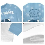 North Carolina Tar Heels Sweater Personalized Hello Kitty Light Blue Best Selling