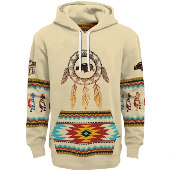 North Dakota State Bison Hoodie Custom Dreamcatcher Feathers Best Selling