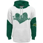 North Dakota State Bison Hoodie Personalized Scribble Heart Green White Best Selling