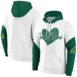 North Dakota State Bison Hoodie Personalized Scribble Heart Green White Best Selling