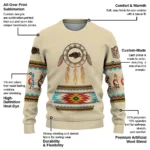 North Dakota State Bison Sweater Personalized Dreamcatcher Feathers Best Selling