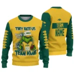 North Dakota State Bison Sweater Personalized Grinch Fierce Green Best Selling