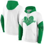 North Texas Mean Green Hoodie Personalized Scribble Heart Green White Best Selling