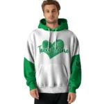 North Texas Mean Green Hoodie Personalized Scribble Heart Green White Best Selling