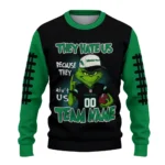 North Texas Mean Green Sweater Personalized Grinch Fierce Green Best Selling