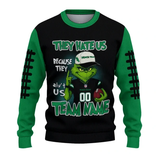 North Texas Mean Green Sweater Personalized Grinch Fierce Green Best Selling