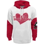 Northern Illinois Huskies Hoodie Custom Scribble Heart Red White Best Selling