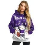 Northwestern Wildcats Hoodie Custom Hello Kitty Purple Best Selling