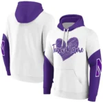 Northwestern Wildcats Hoodie Customized Scribble Heart Purple White Best Selling