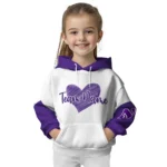 Northwestern Wildcats Hoodie Customized Scribble Heart Purple White Best Selling