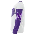 Northwestern Wildcats Sweater Personalized Heart Sketch Purple White Best Selling