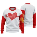 Nottingham Forest Sweater Customized Heart Sketch Red White Best Selling