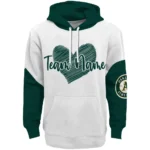 Oakland Athletics Hoodie Custom Scribble Heart Green White Best Selling