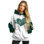 Oakland Athletics Hoodie Custom Scribble Heart Green White Best Selling