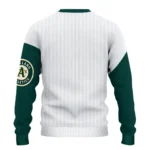 Oakland Athletics Sweater Customized Heart Sketch Green White Best Selling