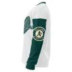Oakland Athletics Sweater Customized Heart Sketch Green White Best Selling