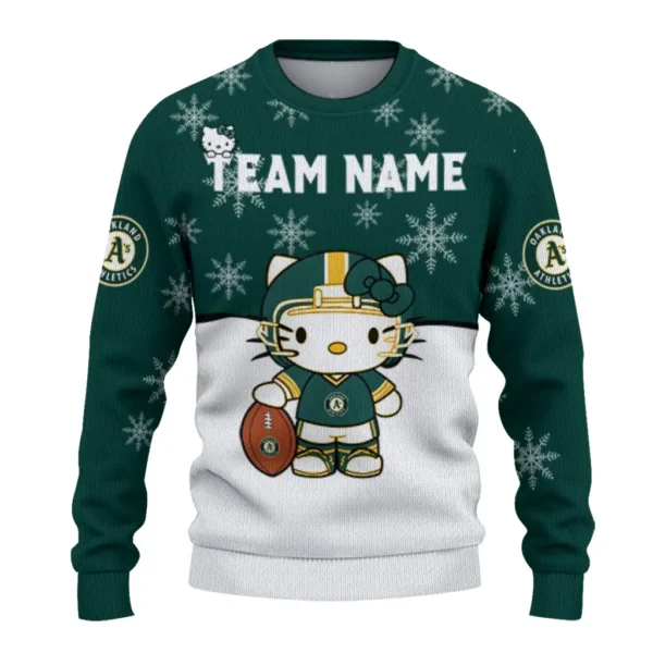 Oakland Athletics Sweater Customized Hello Kitty Green Best Selling