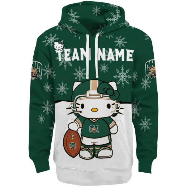 Ohio Bobcats Hoodie Custom Hello Kitty Green Best Selling