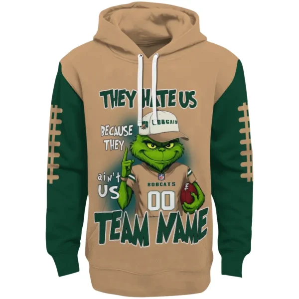Ohio Bobcats Hoodie Personalized Grinch Fierce Green Best Selling