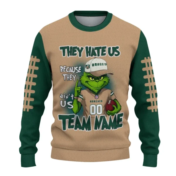 Ohio Bobcats Sweater Customized Grinch Fierce Green Best Selling