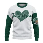 Ohio Bobcats Sweater Personalized Heart Sketch Green White Best Selling