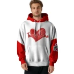 Ohio State Buckeyes Hoodie Custom Scribble Heart Scarlet White Best Selling