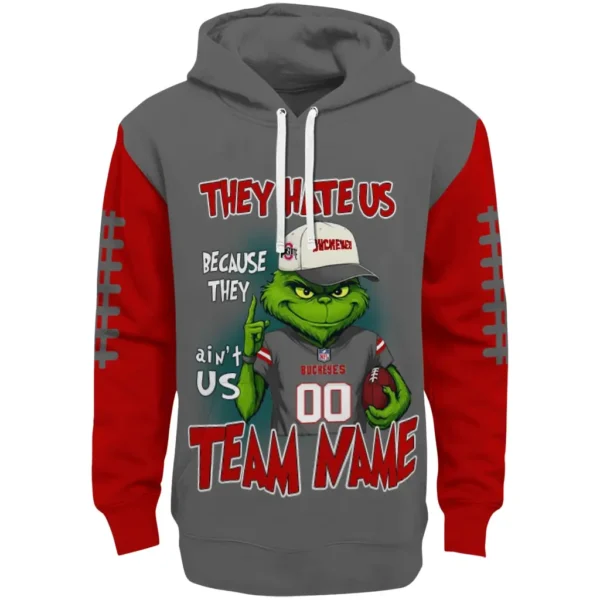 Ohio State Buckeyes Hoodie Customized Grinch Fierce Scarlet Best Selling