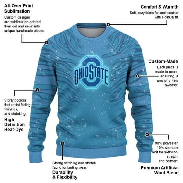 Ohio State Buckeyes Sweater Personalized Tiger Pattern New Arrival