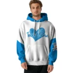 Oklahoma City Thunder Hoodie Custom Scribble Heart Blue White Best Selling