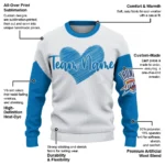 Oklahoma City Thunder Sweater Customized Heart Sketch Blue White Best Selling