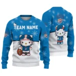 Oklahoma City Thunder Sweater Customized Hello Kitty Blue Best Selling