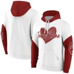 Oklahoma Sooners Hoodie Customized Scribble Heart Crimson White Best Selling
